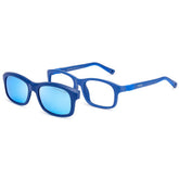 NANO ARCADE & CLIP 3010950SC - Blue / Navy Rectangle Eyeglasses for Kids