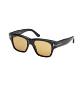 TOM FORD 1280 01E - Black Square Sunglasses for Men