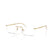 RAY BAN 3768V 2500 - Gold Rectangle Eyeglasses for Men