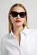 CAROLINA HERRERA HER 0394/G/S 807 - Black Rectangle Sunglasses for Women