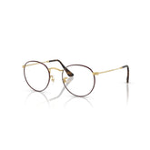 RAY BAN 3447V 3188 - Brown/Gold Round Eyeglasses for Men