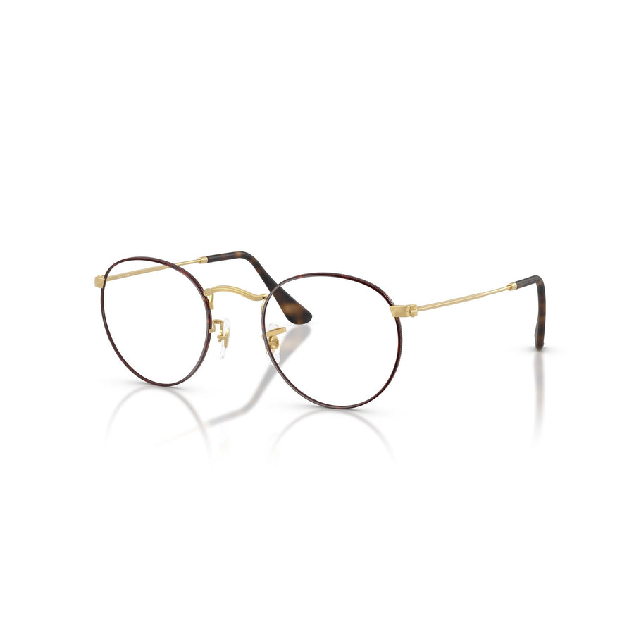 RAY BAN 3447V 3188 - Brown/Gold Round Eyeglasses for Men