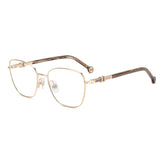 CAROLINA HERRERA HER 0383 DDB - Gold Square Eyeglasses for Women