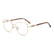CAROLINA HERRERA HER 0383 DDB - Gold Square Eyeglasses for Women
