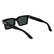 CALVIN KLEIN 25503S 001 - Black Rectangle Sunglasses for Men
