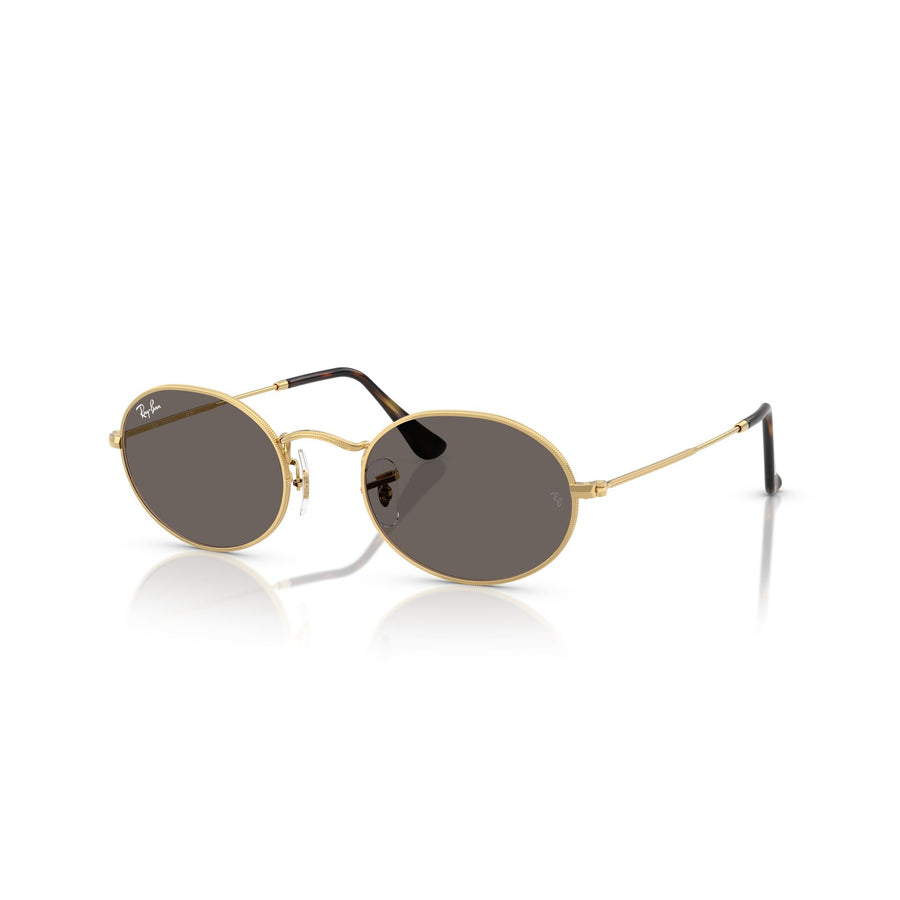 RAY BAN 3547N 001/B1 - Gold Oval Sunglasses for Men