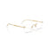 RAY BAN 3768V 2500 - Gold Rectangle Eyeglasses for Men