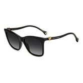 CAROLINA HERRERA HER 0394/G/S 807 - Black Rectangle Sunglasses for Women