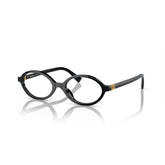 MIU MIU 01XV 1AB1O1 - Black Oval Eyeglasses for Women