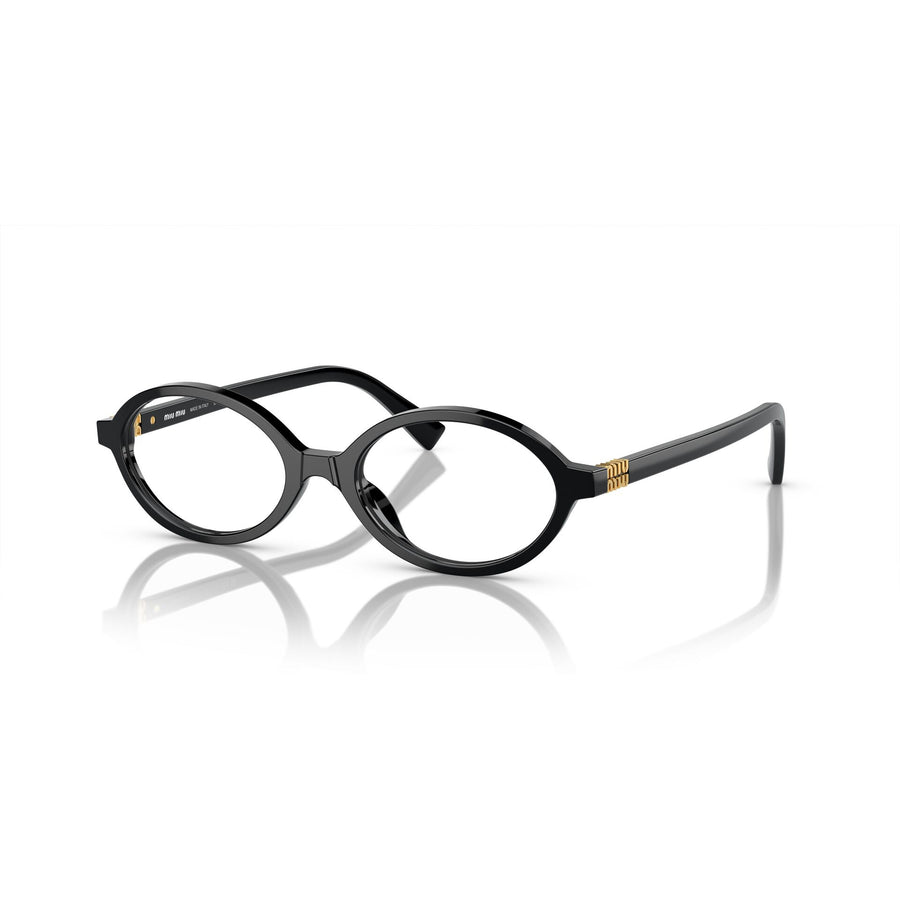 MIU MIU 01XV 1AB1O1 - Black Oval Eyeglasses for Women