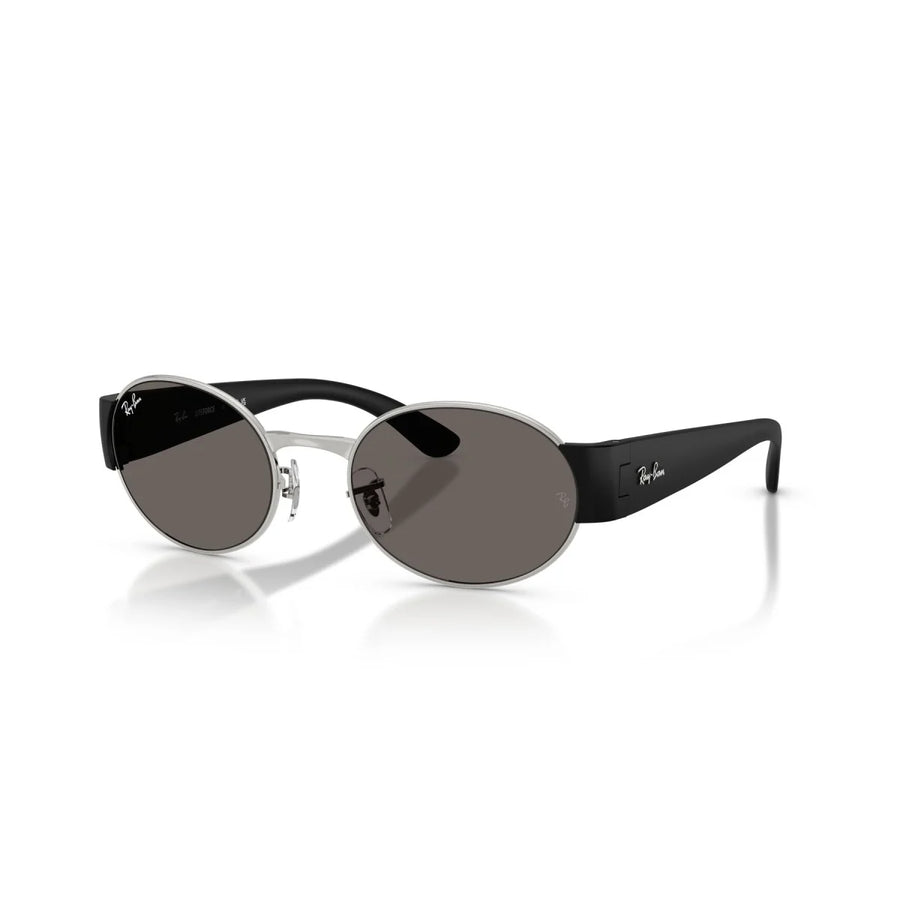RAY BAN 3770 003/B1 - Silver Oval Sunglasses for Men