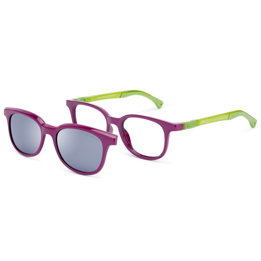 NANO PIXEL & CLIP 3071146SC - Mauve Square Eyeglasses for Kids