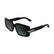 CALVIN KLEIN 25533S 001 - Black Rectangle Sunglasses for Women