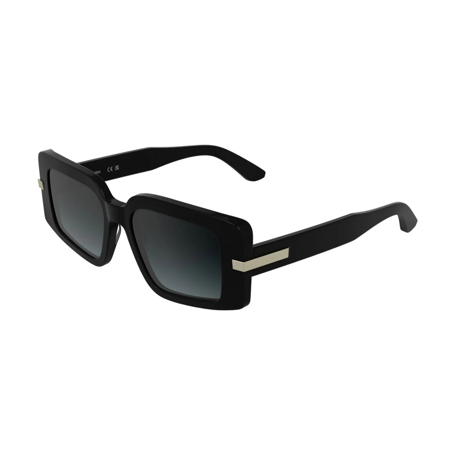 CALVIN KLEIN 25533S 001 - Black Rectangle Sunglasses for Women