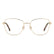 CAROLINA HERRERA HER 0383 DDB - Gold Square Eyeglasses for Women