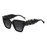 CAROLINA HERRERA HER 0323/S 807 - Black Square Sunglasses for Women