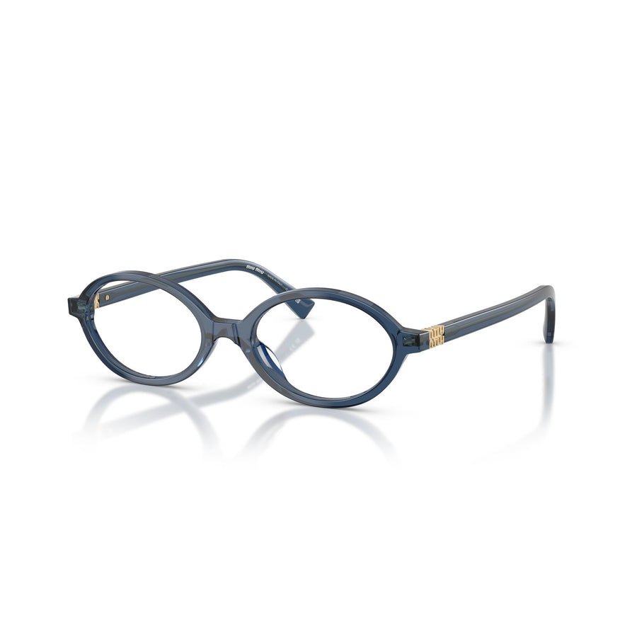 MIU MIU 01XV 08Q1O1 - Blue / Navy Oval Eyeglasses for Women