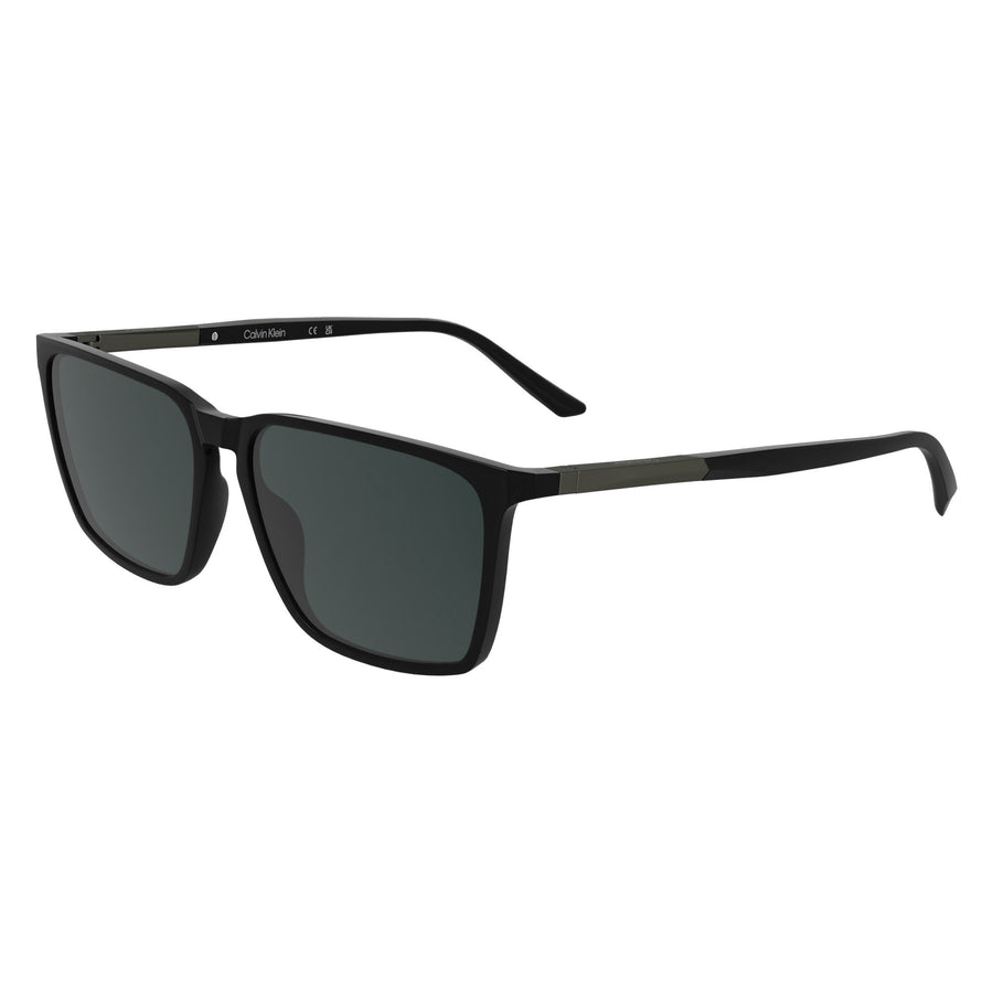 CALVIN KLEIN 25505S 001 - Black Rectangle Sunglasses for Men