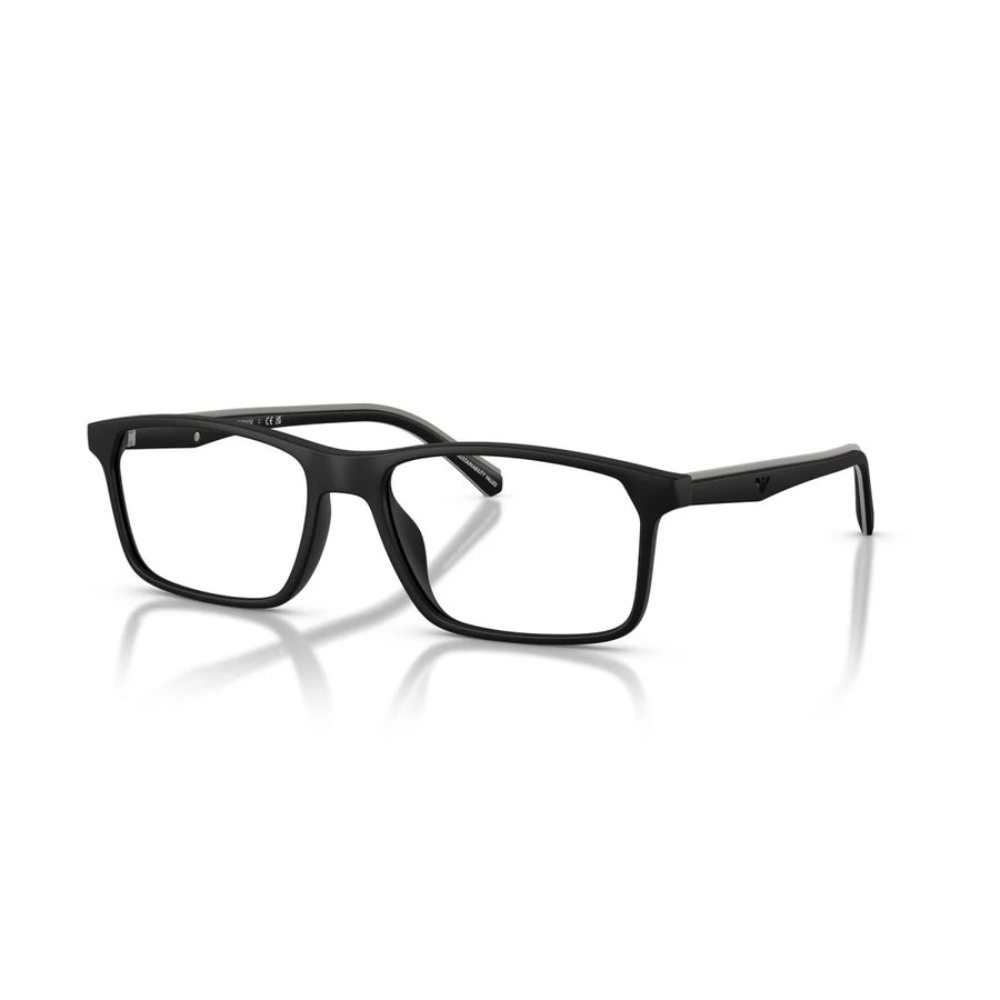 EMPORIO ARMANI 3266U 5001 - Black Rectangle Eyeglasses for Men