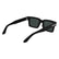 CALVIN KLEIN 25503S 001 - Black Rectangle Sunglasses for Men