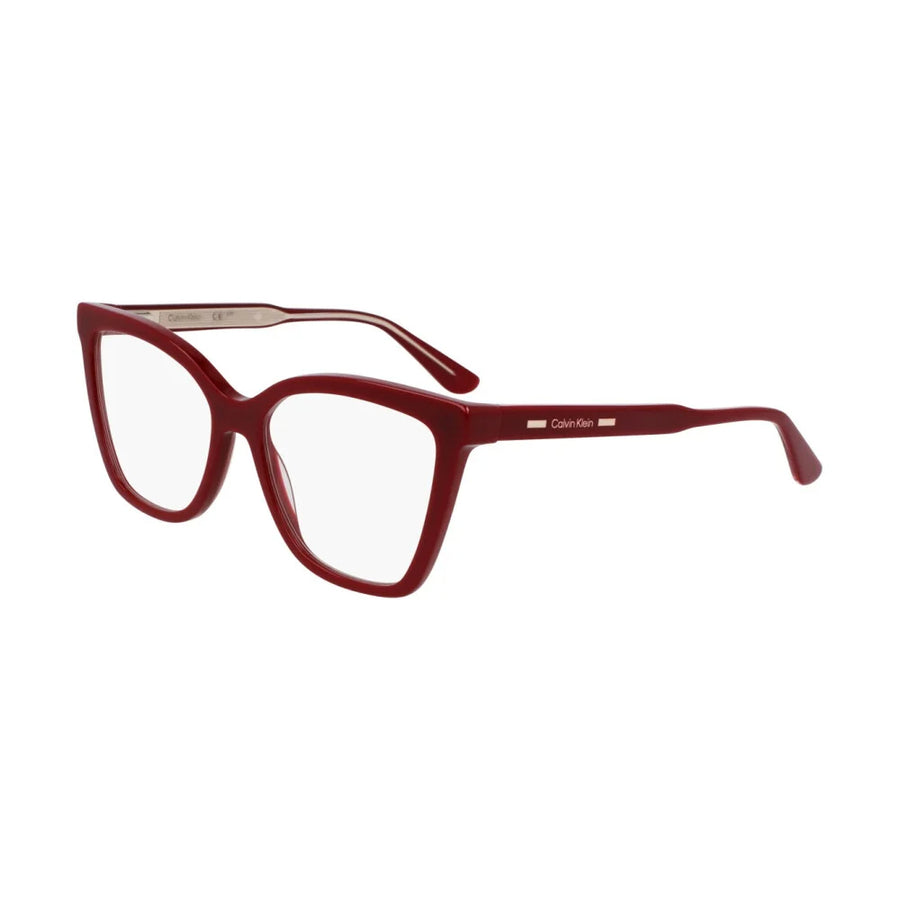 CALVIN KLEIN 24550 MAG-SET+CLIP 605 - Red Cateye Eyeglasses for Women