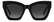 CAROLINA HERRERA HER 0327/S 807 - Black Cateye Sunglasses for Women
