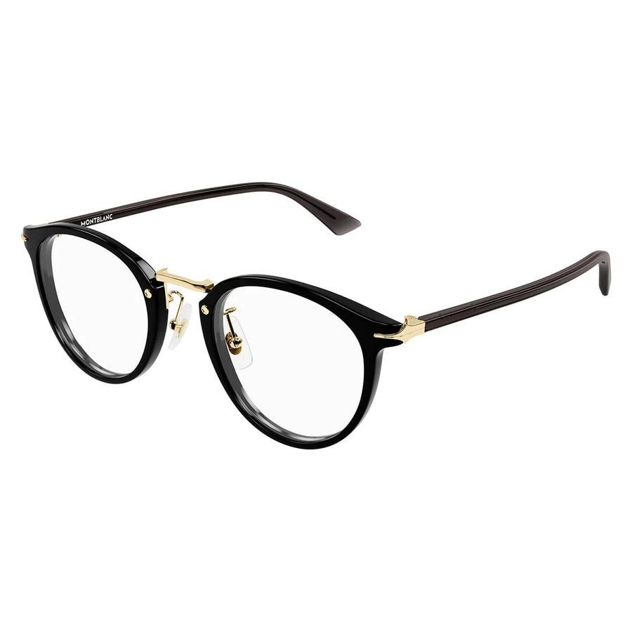 MONT BLANC 406 001 - Black Round Eyeglasses for Men