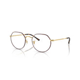 RAY BAN 6465 3188 - Brown / Gold Round Eyeglasses for Men