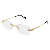 CARTIER CT0578 003 - Gold Rectangle Eyeglasses for Men