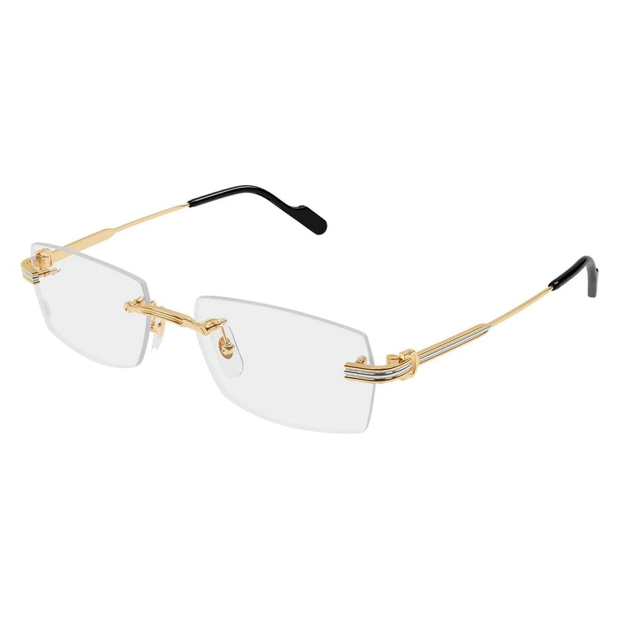 CARTIER CT0578 003 - Gold Rectangle Eyeglasses for Men