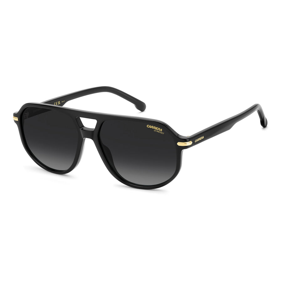 CARRERA CARRERA 375/S 807 - Black Rectangle Sunglasses for Men