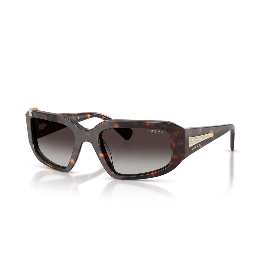 VOGUE 5688SB W6568G - Brown / Torto Rectangle Sunglasses for Women