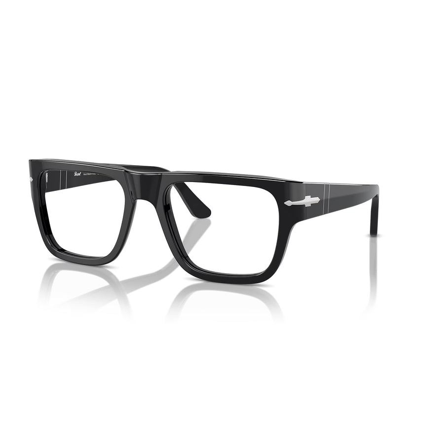 PERSOL 3348V 95 - Black Square Eyeglasses for Men