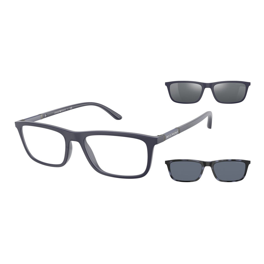 EMPORIO ARMANI 4160 50881W - Blue / Navy Rectangle Eyeglasses for Men