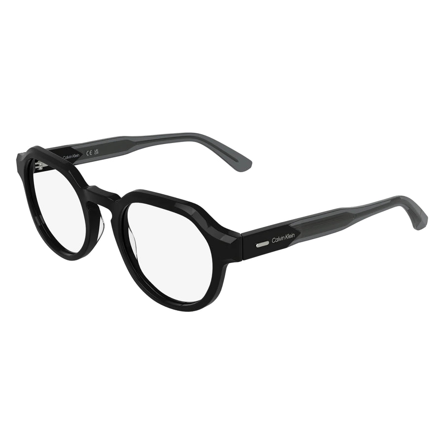 CALVIN KLEIN 25545 001 - Black Round Eyeglasses for Men
