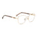 CAROLINA HERRERA HER 0383 DDB - Gold Square Eyeglasses for Women