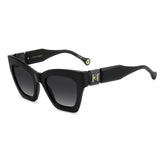 CAROLINA HERRERA HER 0327/S 807 - Black Cateye Sunglasses for Women
