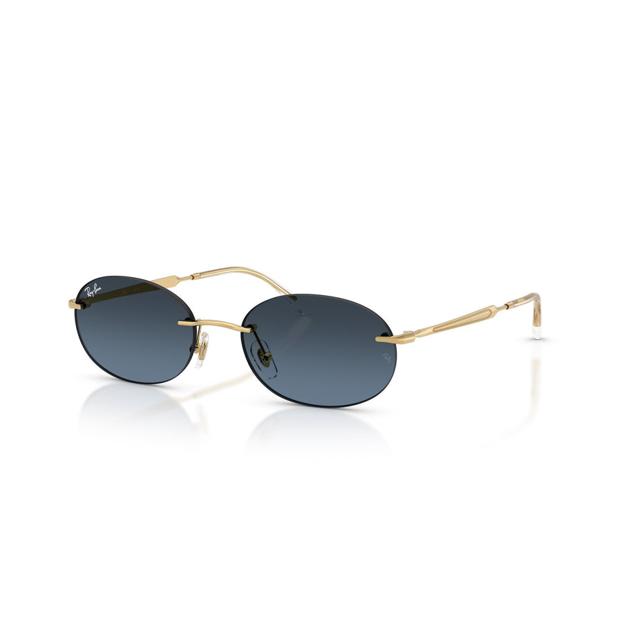 RAY BAN 3767 001/4C - Arista Gold Oval Sunglasses Unisex