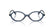 MIU MIU 01XV 08Q1O1 - Blue / Navy Oval Eyeglasses for Women