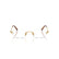 MIU MIU 53WV 5AK1O1 - Gold Oval Eyeglasses for Women