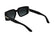 CALVIN KLEIN 25533S 001 - Black Rectangle Sunglasses for Women