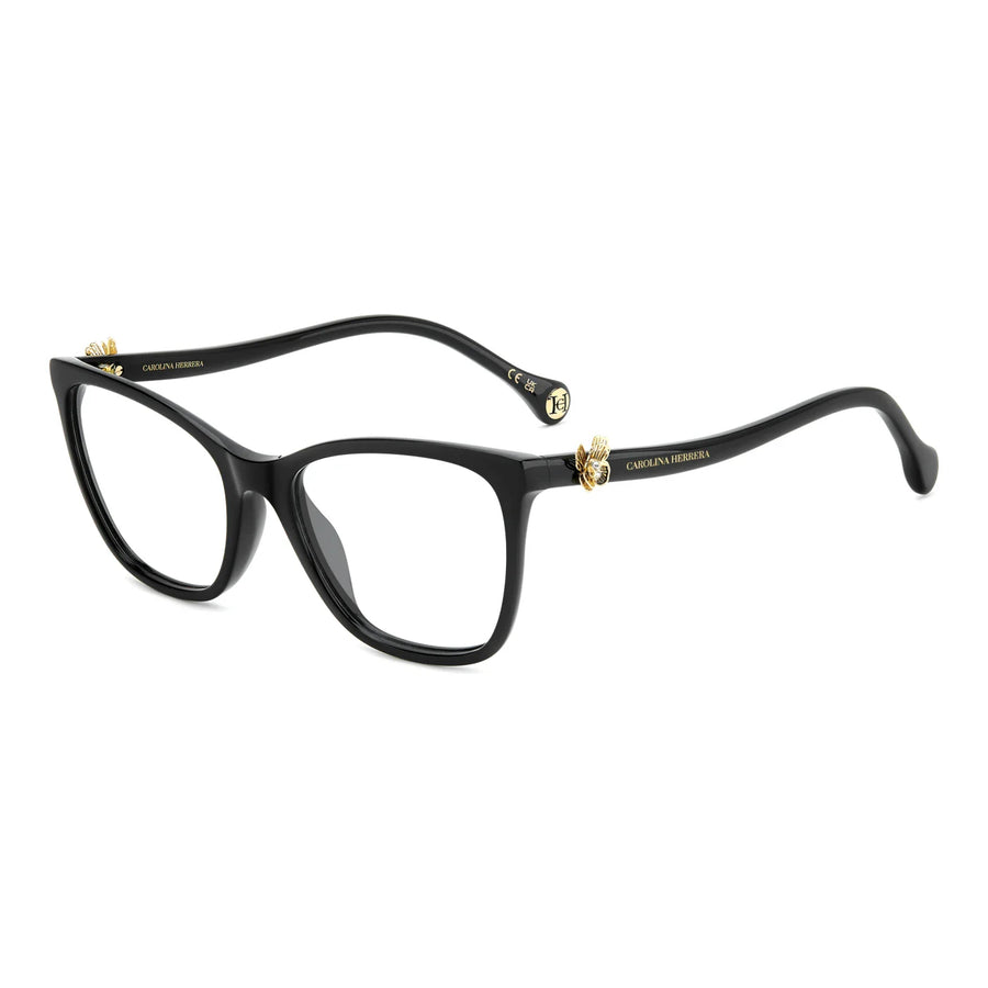 CAROLINA HERRERA HER 0395/G 807 - Black Cateye Eyeglasses for Women