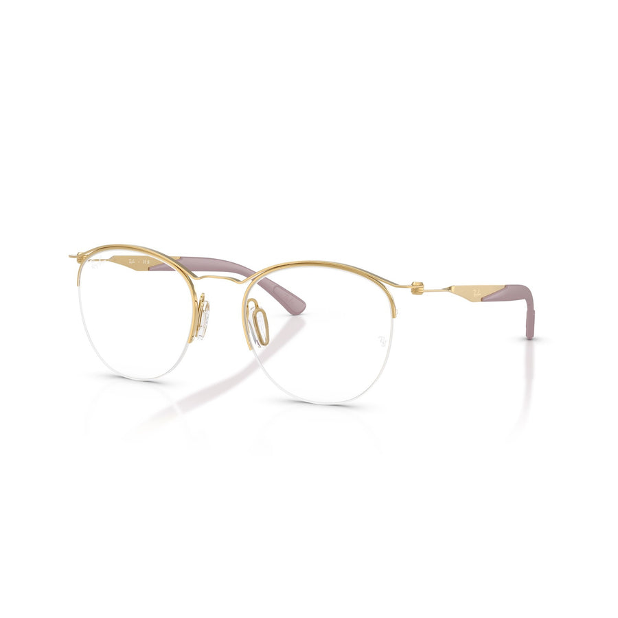 RAY BAN 7553 3218 - Gold Round Eyeglasses for Men