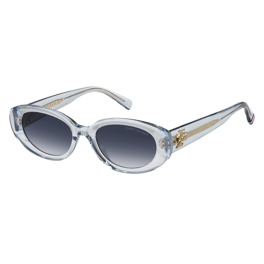 TOMMY HILFIGER TH 2344S MVU - Transparent Oval Sunglasses for Women