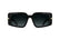 CALVIN KLEIN 25533S 001 - Black Rectangle Sunglasses for Women