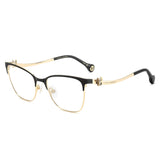 CAROLINA HERRERA HER 0398 RHL - Black Cateye Eyeglasses for Women