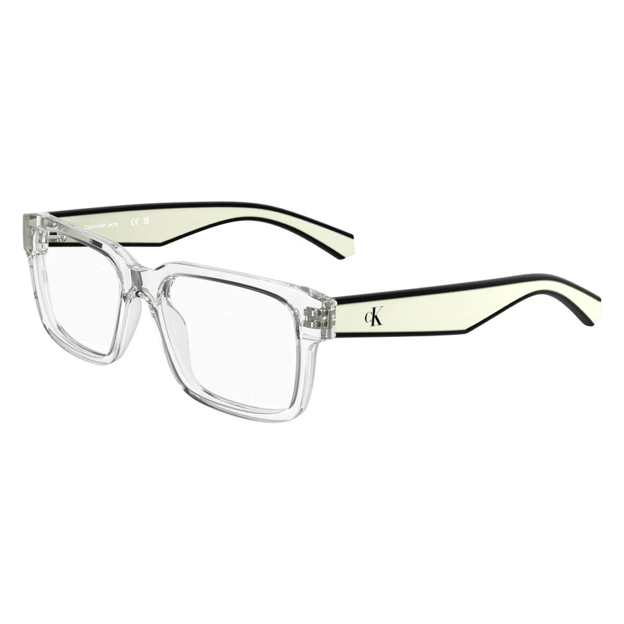 CALVIN KLEIN JEANS 25302 971 - Transparent Rectangle Eyeglasses for Kids