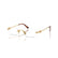 MIU MIU 53WV 5AK1O1 - Gold Oval Eyeglasses for Women