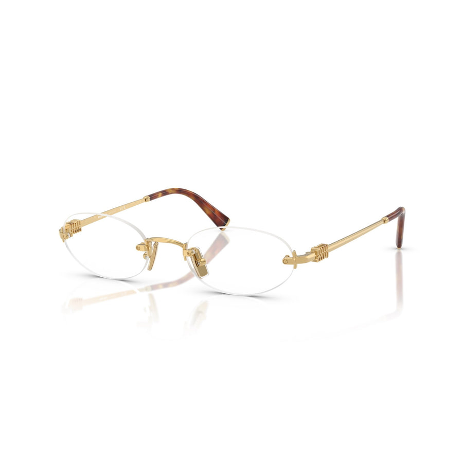 MIU MIU 53WV 5AK1O1 - Gold Oval Eyeglasses for Women
