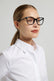 CAROLINA HERRERA HER 0395/G 807 - Black Cateye Eyeglasses for Women